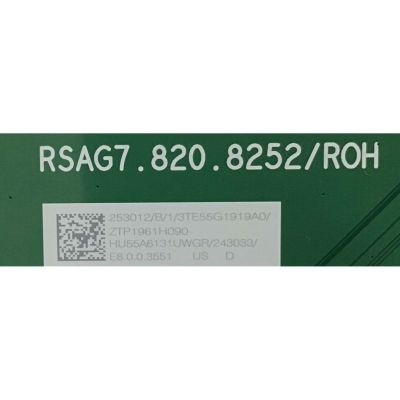 KIT DE TARJETAS PARAR TV SHARP / MAIN 253012 / RSAG7.820.8252/ROH / FUENTE 243936 / RSAG7.820.8718/ROH / T-CON 247356 / RSAG7.820.7932/ROH / PANEL HD550S1U51-TAL2B1\S0\GM\BBY\ROH / MODELO LC-55LBU711U - Imagen 2